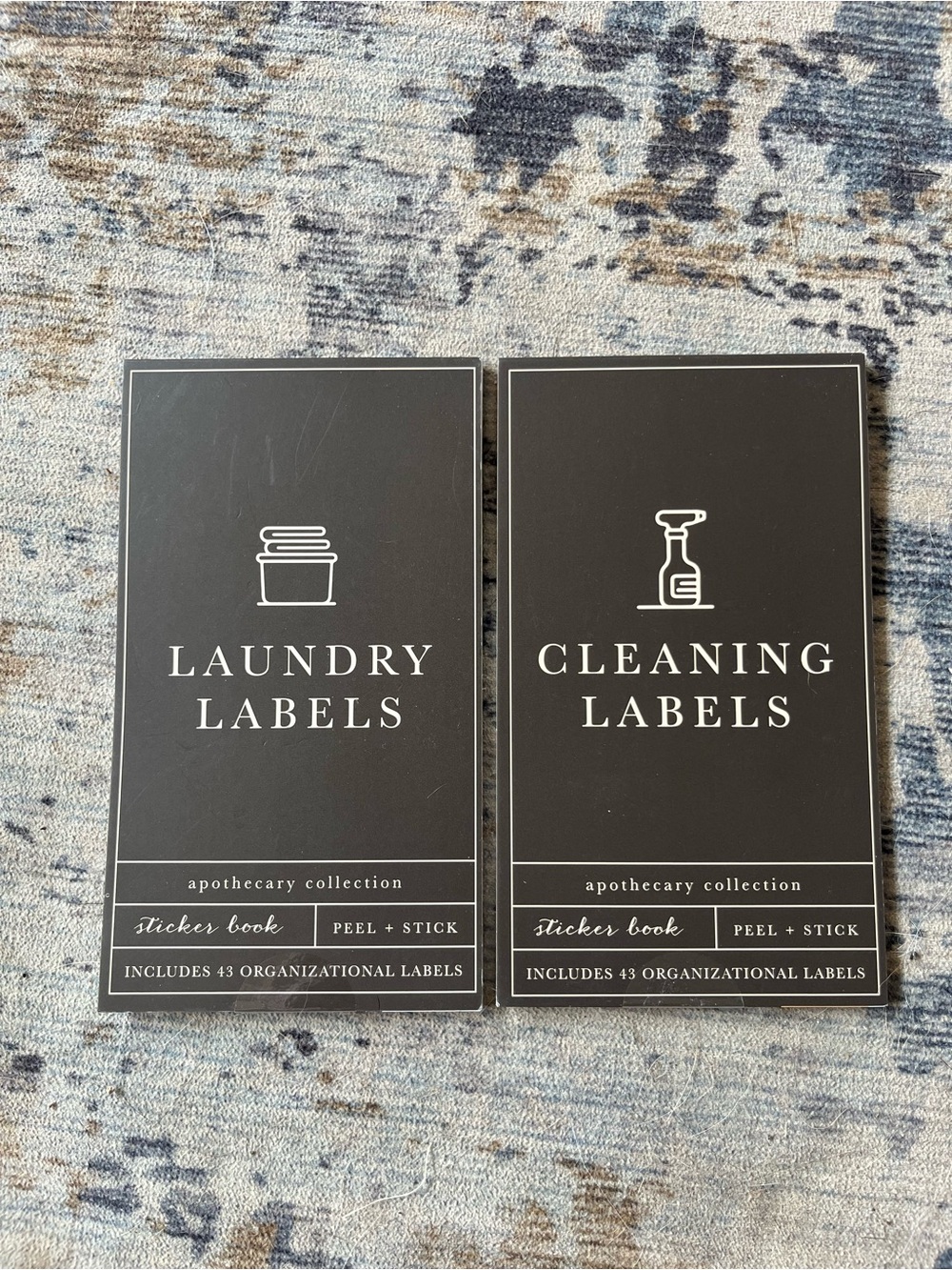 Laundry & Cleaning Labels - Black and White Sticker Books